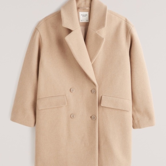 A&F Oversized Wool-Blend Short Coat NWOT PETITE - Picture 4 of 17